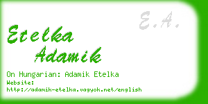 etelka adamik business card